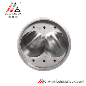 ABS granulator conical twin double screw and cylinder barrel pelletizer zhoushan κατασκευαστής COLMONOY Stellite BIMETALLIC